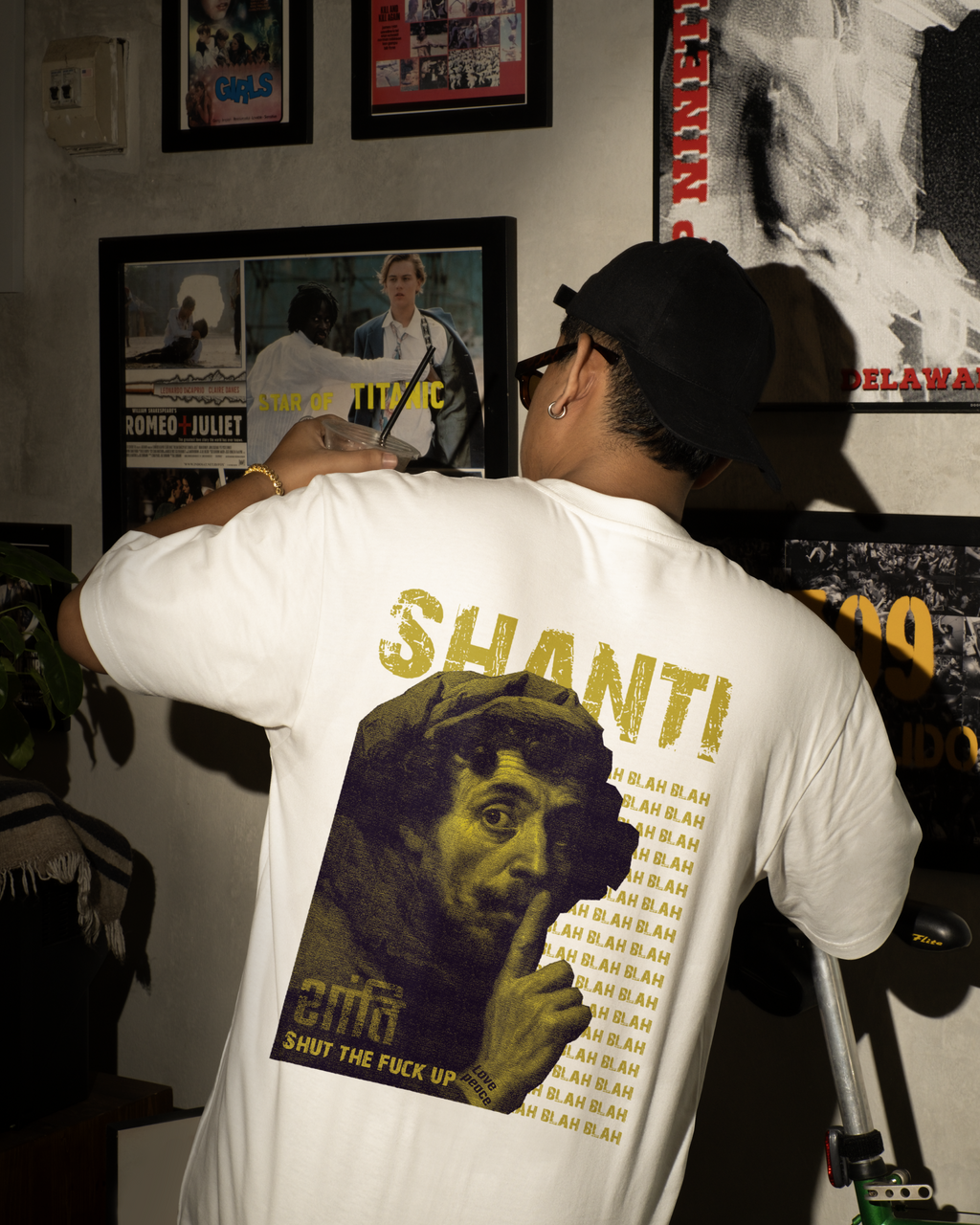 Shanti Unisex Oversized Classic T-Shirt White