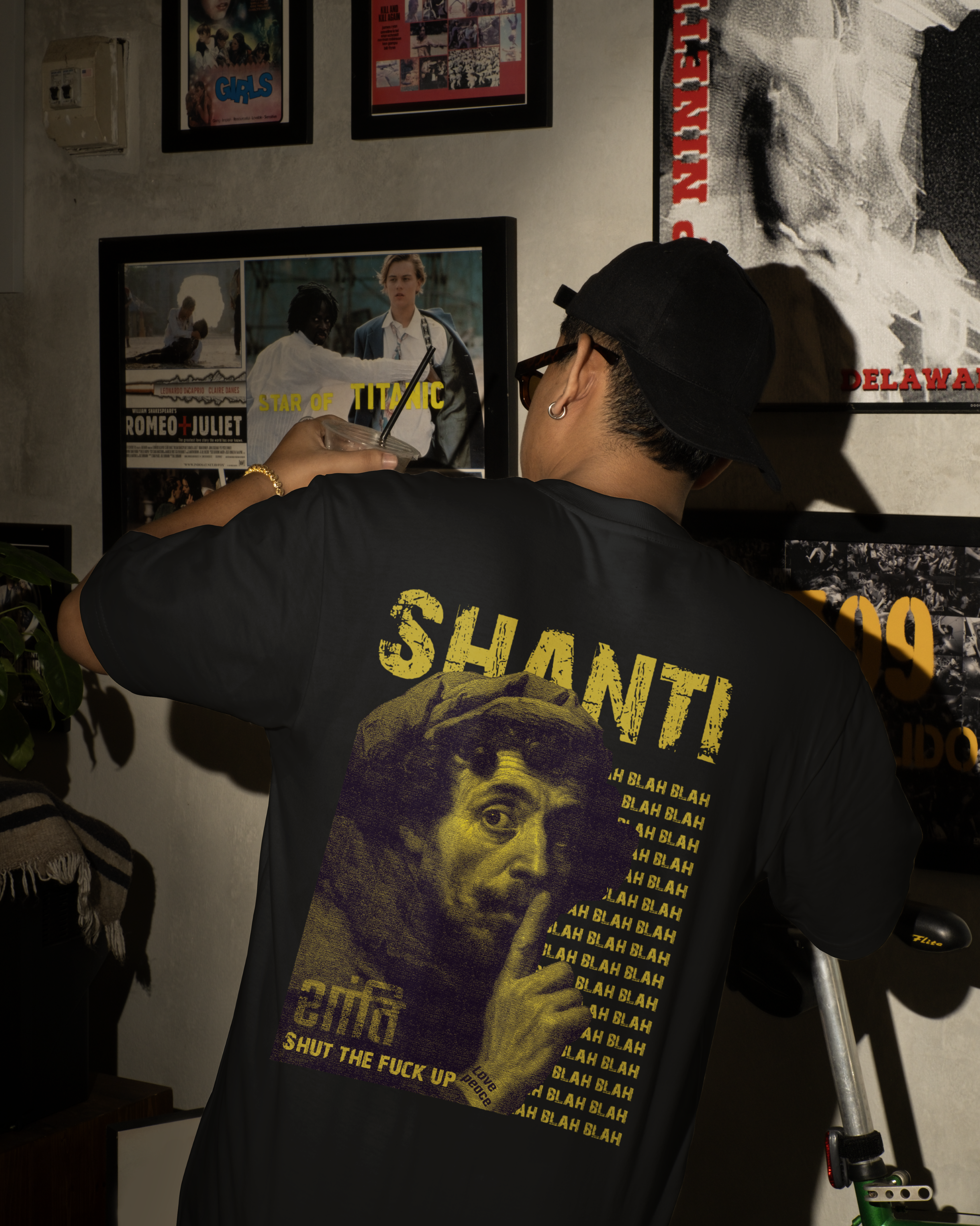 Shanti Unisex Oversized Classic T-Shirt Black